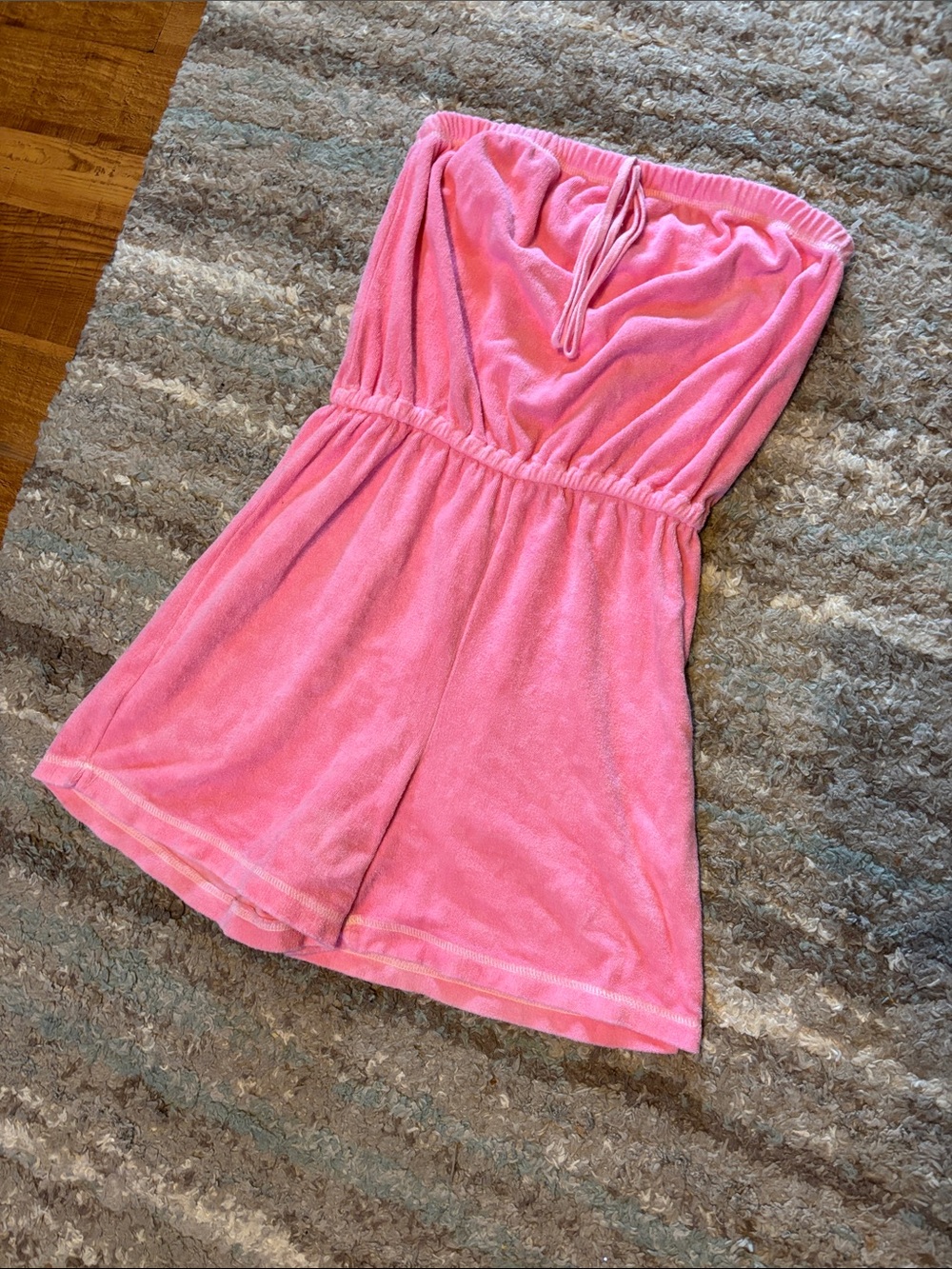 Up cycled vintage terry cloth romper